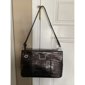 Brighton Josephine Brown Leather Solid Satchel Handbag
